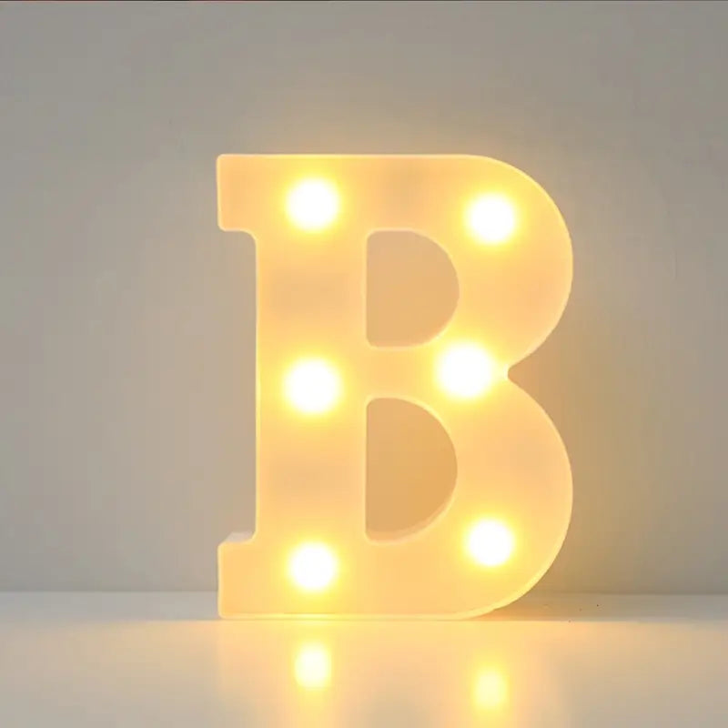 LED Letter "B" 22 cm – Warm Light