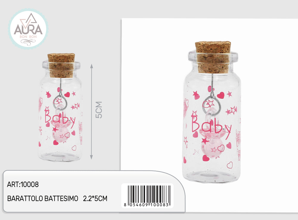 barattolo vetro baby rosa