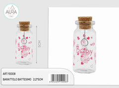 baby pink glass jar