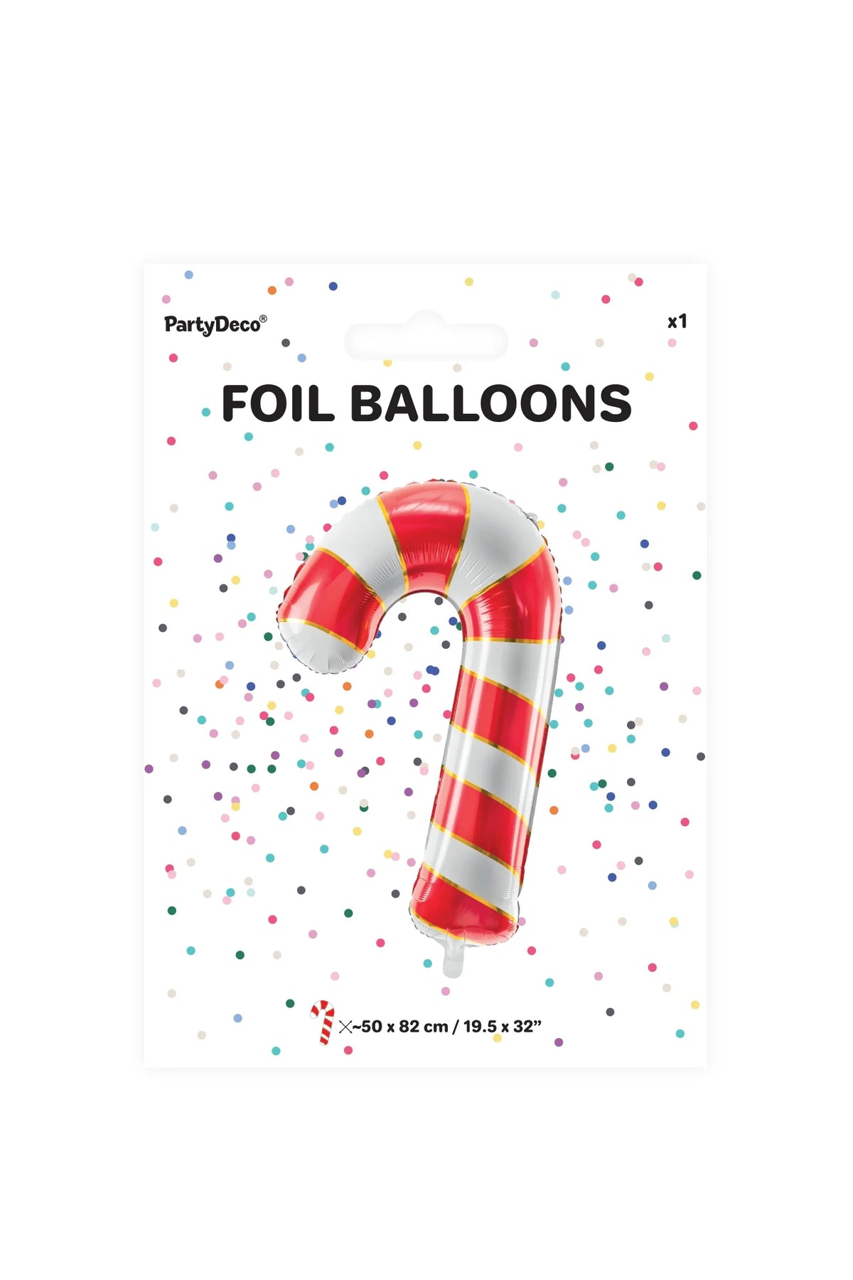Palloncino in Foil Supershape Bastoncino di Zucchero di Natale 50x82 cm – foto 2