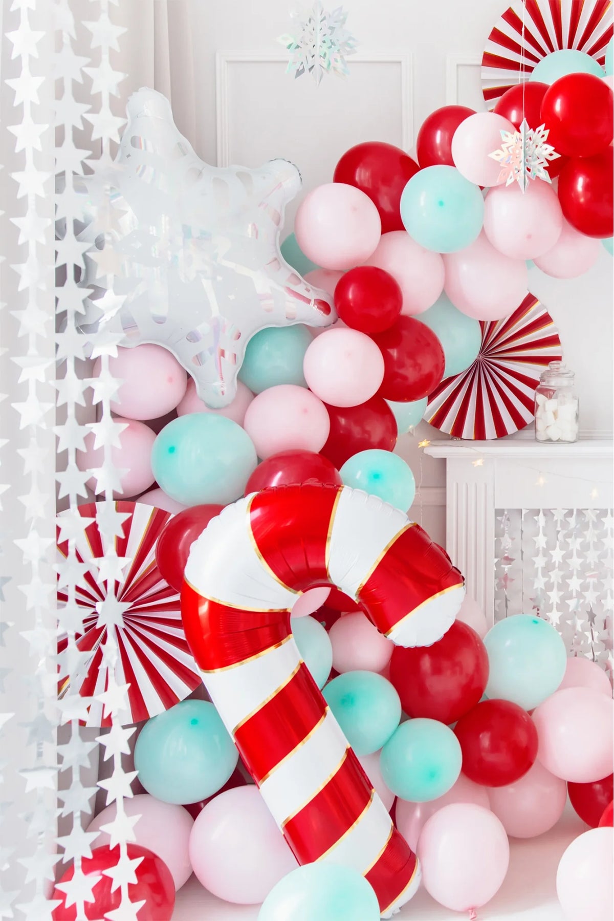 Palloncino in Foil Supershape Bastoncino di Zucchero di Natale 50x82 cm – foto 3