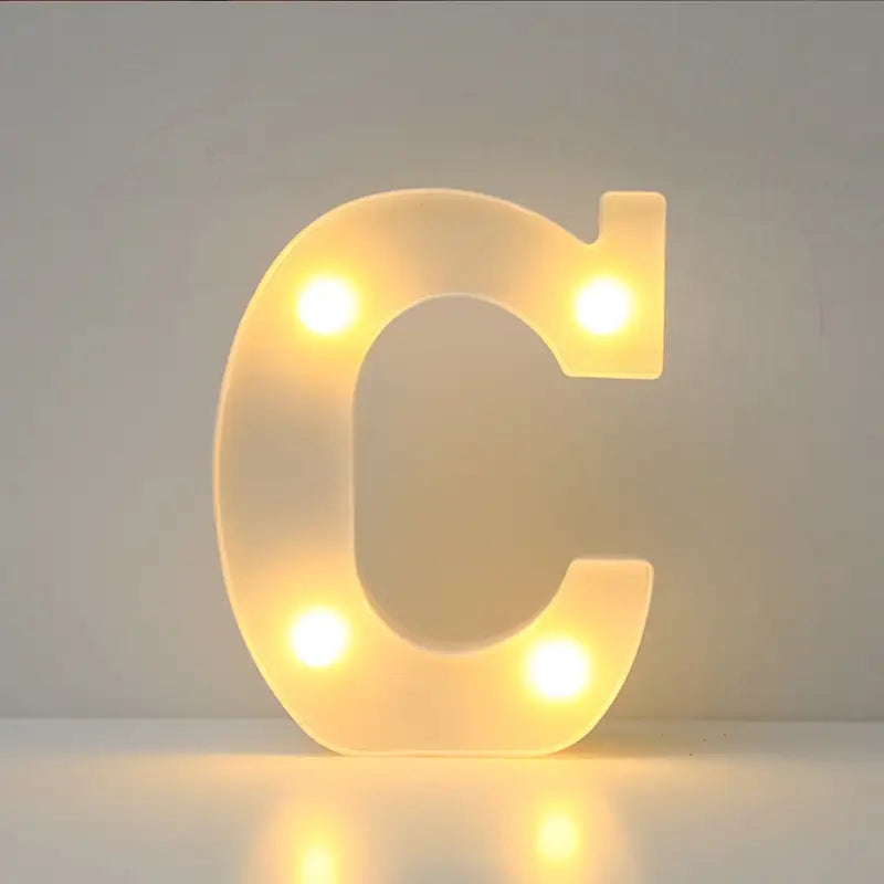 LED Letter "C" 22 cm – Warm Light