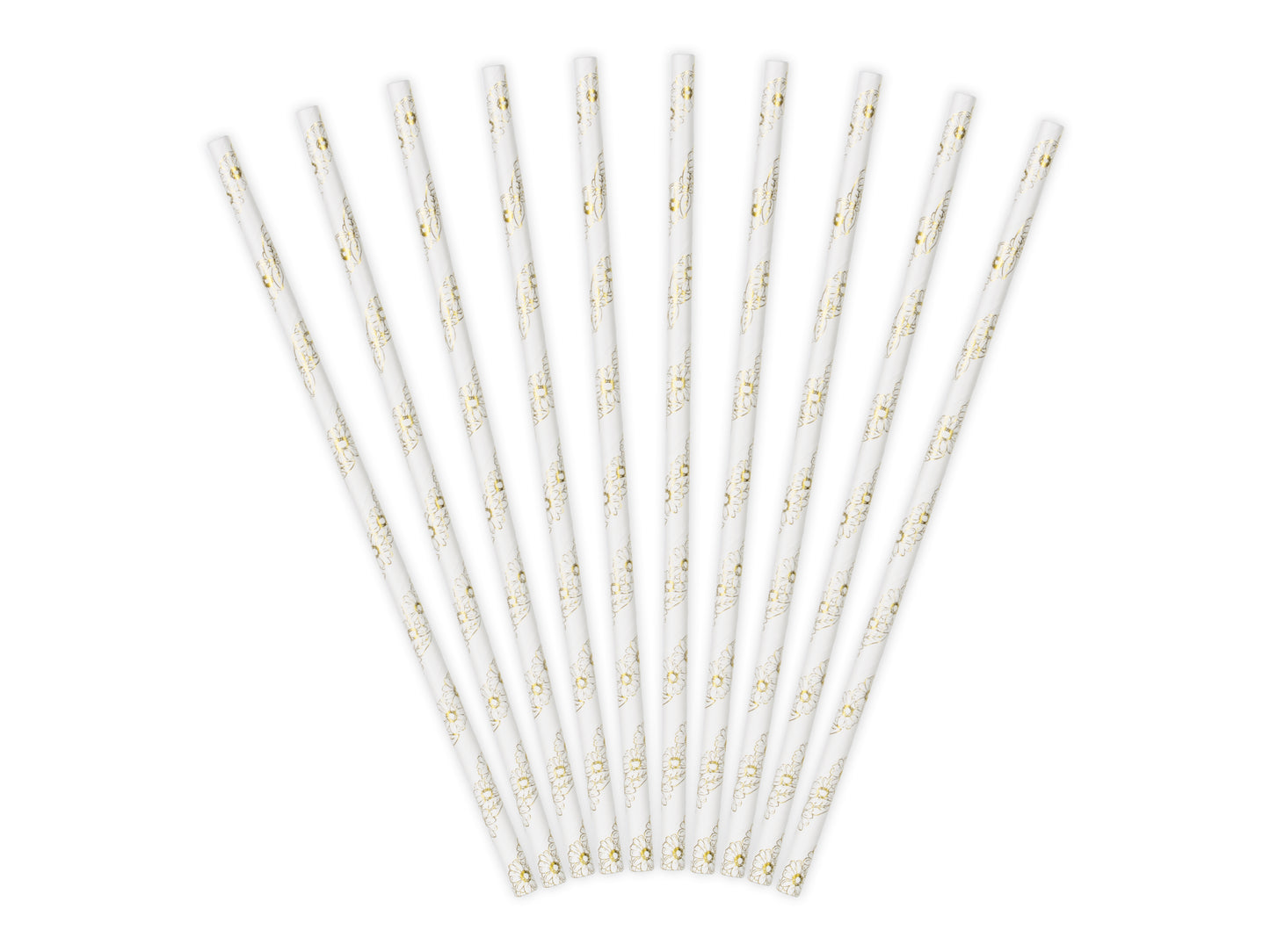 Cannucce oro e bianco 19,5cm 10pz