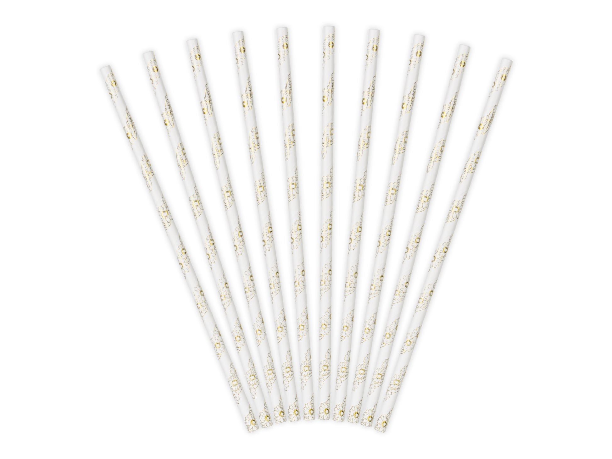 Cannucce oro e bianco 19,5cm 10pz