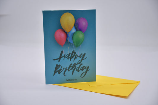 Biglietto di auguri per compleanno lifestyle con glitter