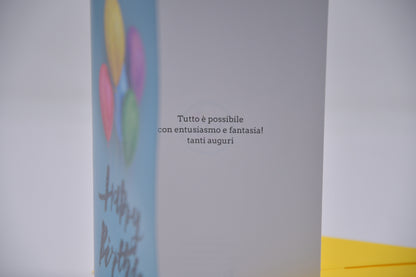 Biglietto di auguri per compleanno lifestyle con glitter