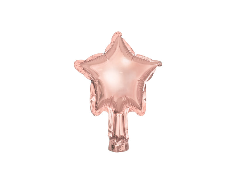 Palloncini in Foil a Stella Rosa Gold 12 cm – 25 pz