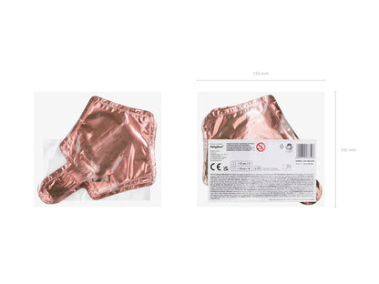 Foil balloons Stars 12cm rosa gold 25pz