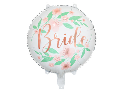 Foil balloon Flower Bride 45cm white