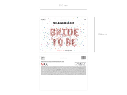Set palloncini "Bride to be" rosa gold