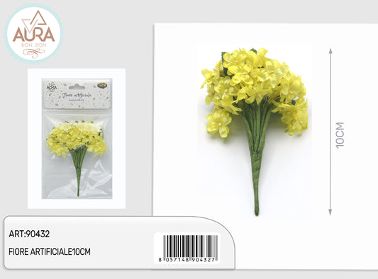 Fiori artificiali per bomboniere 10cm giallo