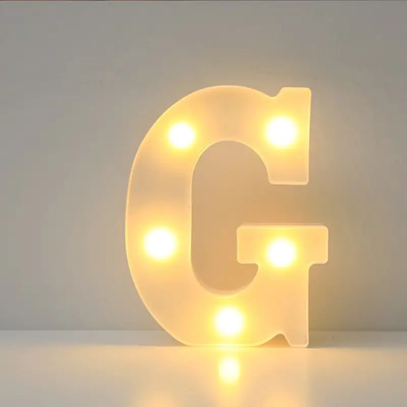 LED Letter "G" 22 cm – Warm Light