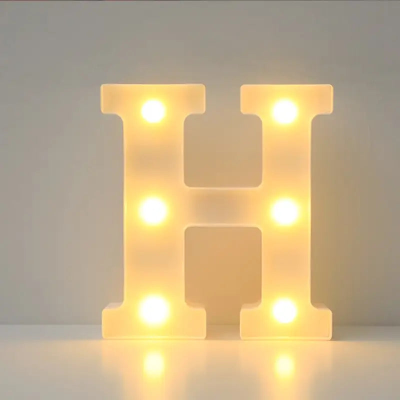 LED Letter "H" 22 cm – Warm Light