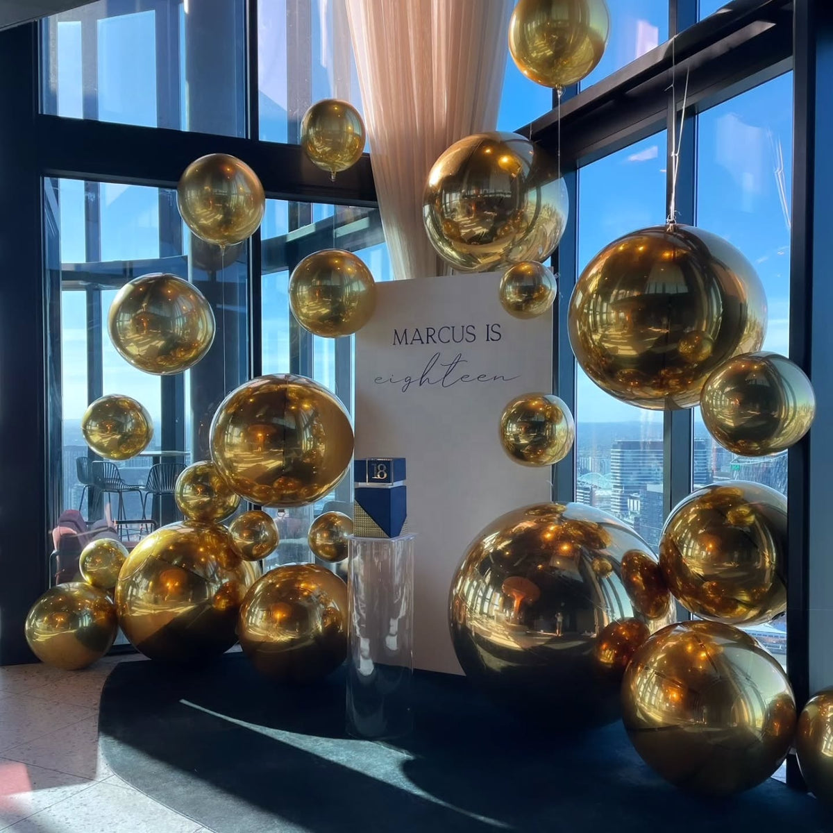 Orbs sfera gonfiabile oro Ø 150 cm – Aura, 1 pz