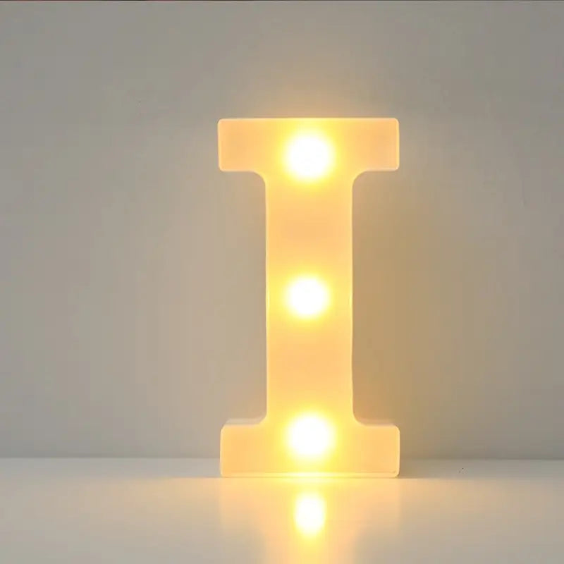 LED Letter "I" 22 cm – Warm Light