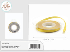 0.6cmx25y gold satin ribbon