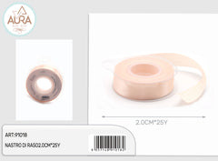 2cmx25y satin ribbon, powder pink