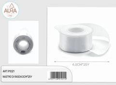 4cmx25y white satin ribbon