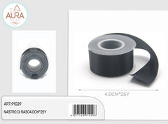 Nastro di raso 4cmx25y nero