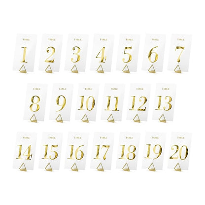 Segnatavolo con numeri 1-20 7x12cm