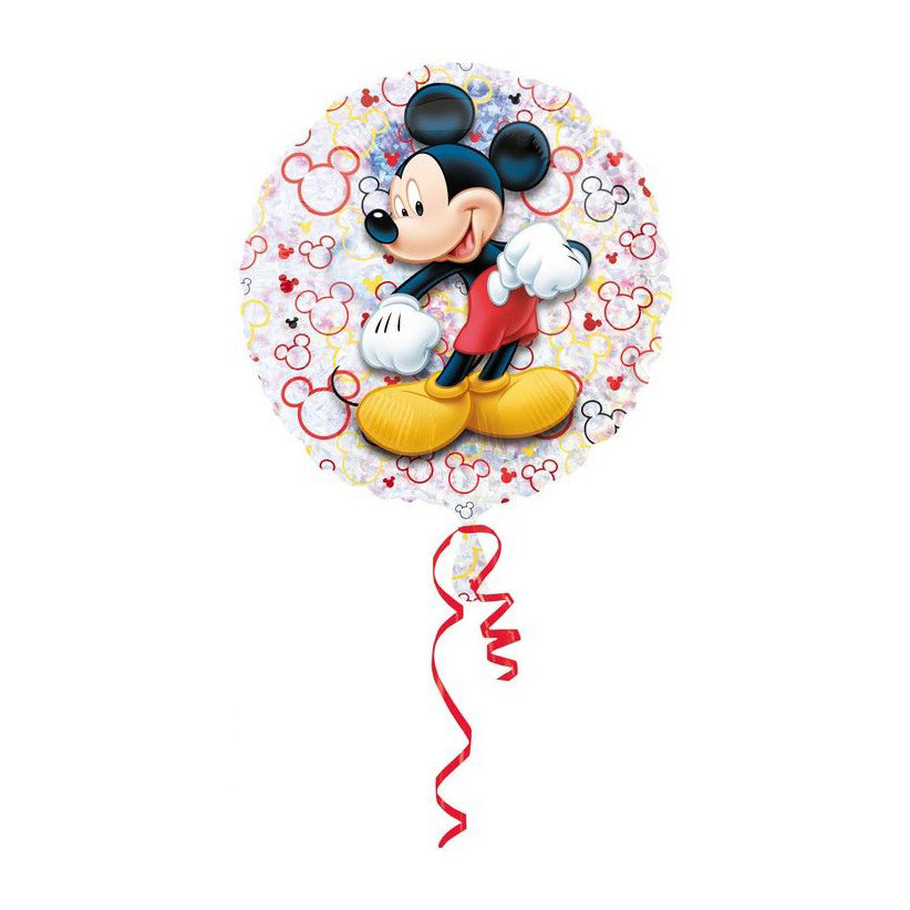 21-inch/53cm Holographic Mickey Mouse Balloon. Helium-filled.
