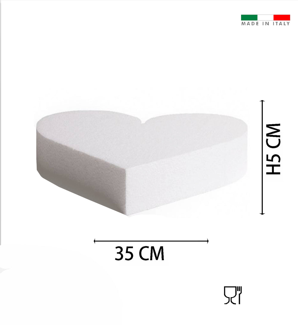 polistirolo cuore misura 35 cm. h.5 conf. 1pz