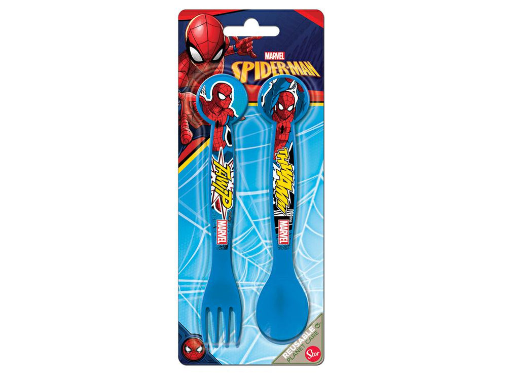 Spiderman set 2 posate in plastica