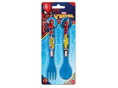 Spiderman set 2 posate in plastica