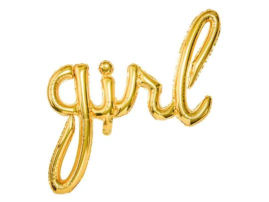 Girl Foil Balloon 77x70cm Gold