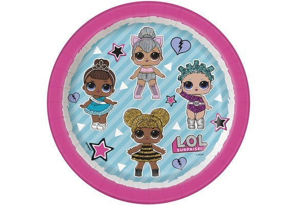 20cm Paper Plates 8pcs LoL Surprise