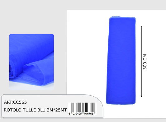 ROTOLO TULLE BLU
