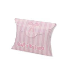 Scatoline Busta Battesimo Teddy Rosa 10x8cm 25pz