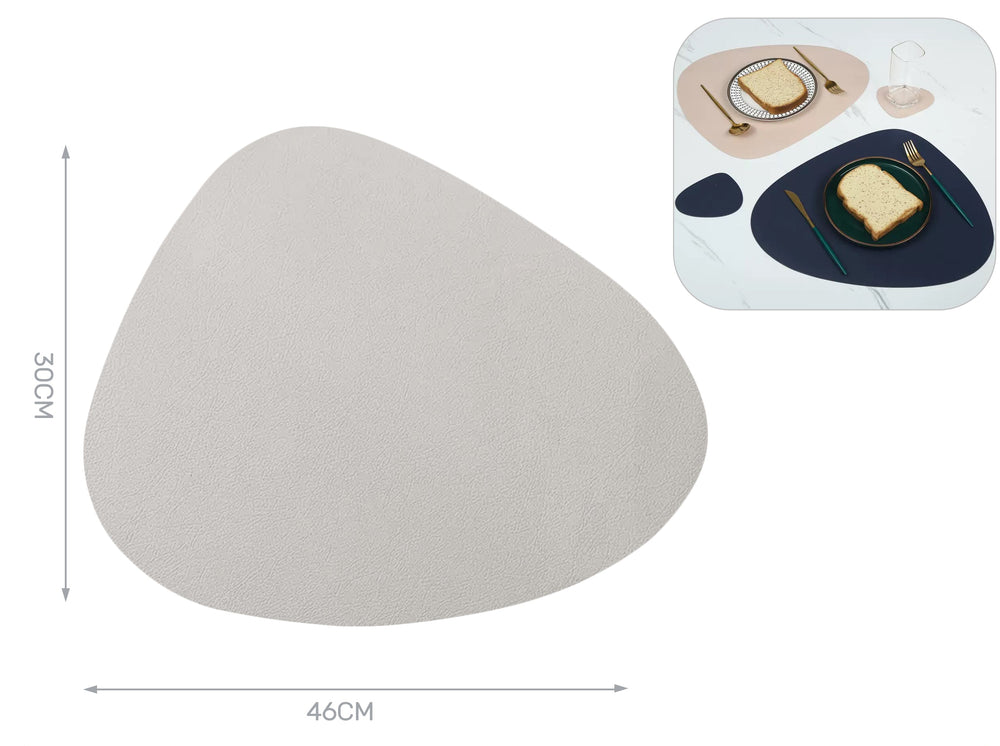 Oval placemat 30x46cm grey