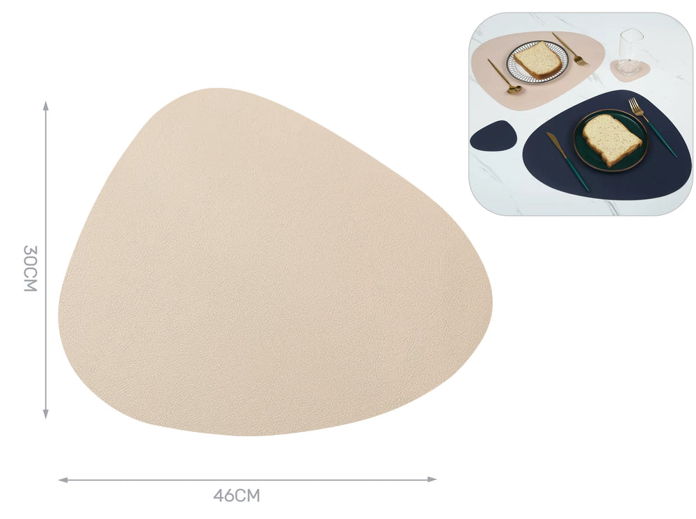 30x46cm beige oval placemat