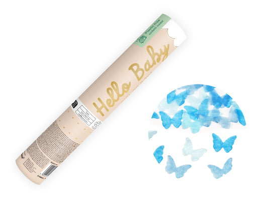 Cannone sparacoriandoli gender reveal Boy 20cm