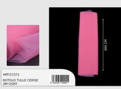 magic tulle cm 300 cerise 25mt  (prezzo al metro)