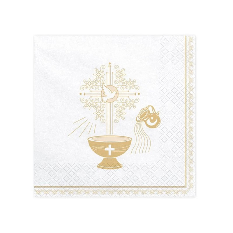 Holy Baptism Napkins 33x33cm 20pcs