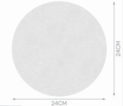 Velo organza bianco con motivo rose 25 pz  24cm