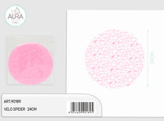 Spider veil 24cm 25pcs pink