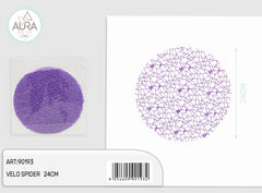 Round spider veil 24cm 25pcs lilac