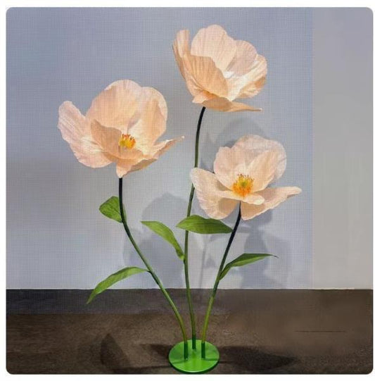 Fiore avorio in carta e metallo