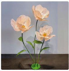 Fiore avorio in carta e metallo