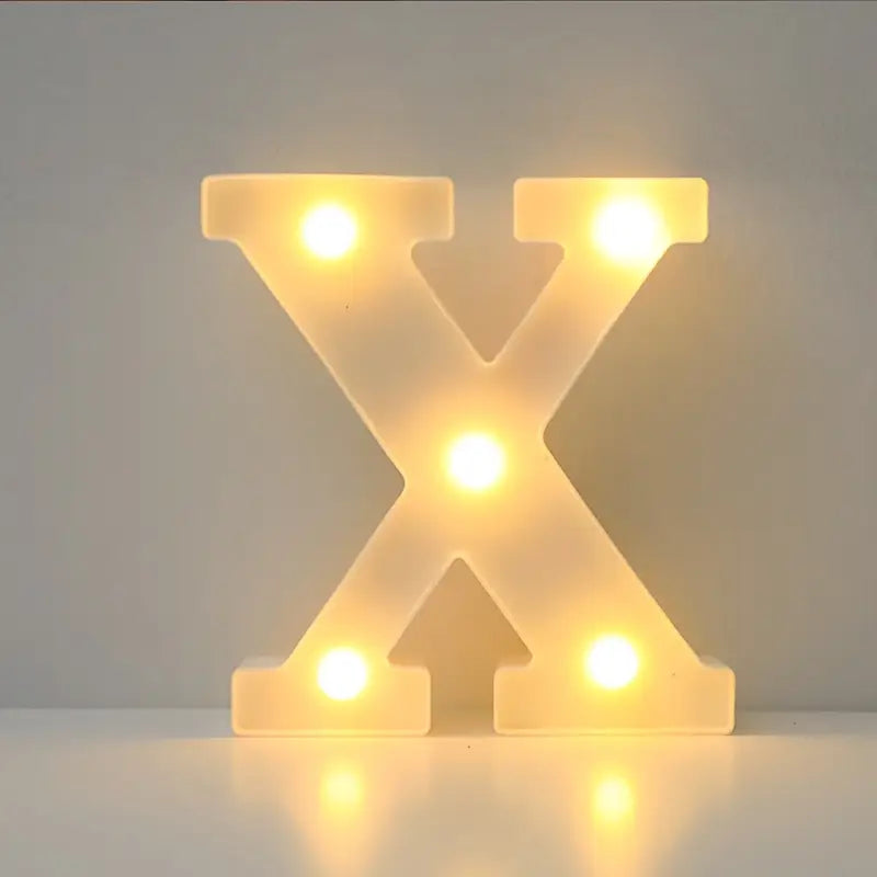 LED Letter "X" 22 cm – Warm Light
