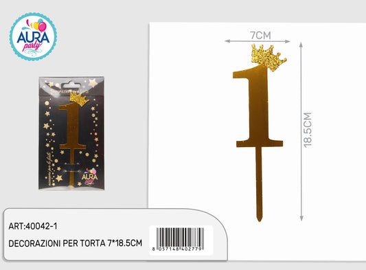 Cake topper oro n. 1