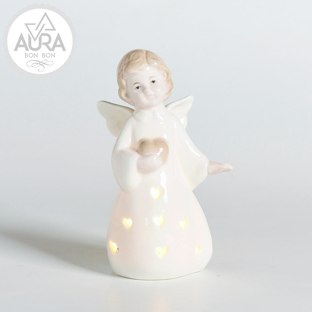 Angel with heart and light 10x6,5x17cm boy