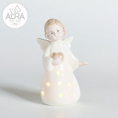 Angel with heart and light 10x6,5x17cm boy