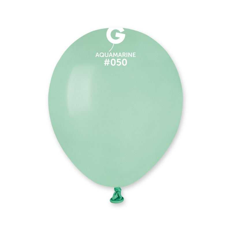 Palloncini in Lattice Pastello Acquamarina 050 5" (13 cm) – Gemar, 100 pz