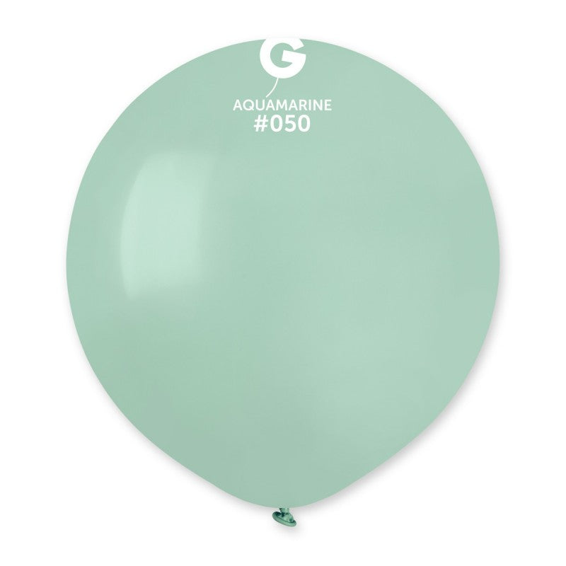 19-inch pastel aquamarine latex balloons, 25 pcs