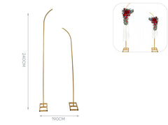 Staffe per supporto palloncini semiarco set 2pz 190x240cm oro