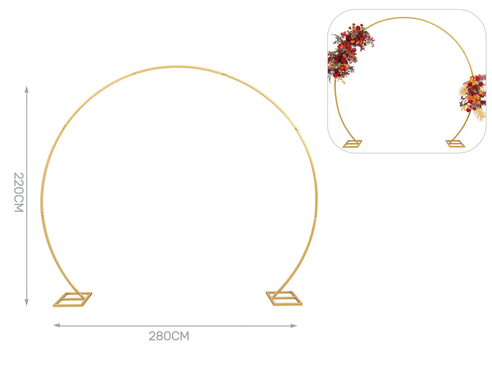 220cm Gold Circular Balloon Stand Without Base